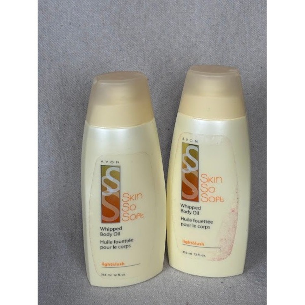 Lot of 2 Avon Skin So Soft Whipped Body Oil Light‎ Blush 12 fl oz Discontinued